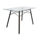 thumbnail image 2 of Comedor Cristal Rectangular con Patas Nogal para 4 Personas Sillas Oslo Azul, 2 of 7