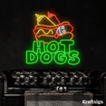 thumbnail image 2 of Craftnamesign Hotdogs Neon Sign,Fast Food Shop LED Sign,Hotdog Shop Decor, 2 of 4