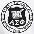 thumbnail image 3 of CafePress - Alpha Sigma Phi Black And White Seal T Shirt - Men's White Classic Cotton T-Shirts, 3 of 4