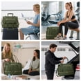 thumbnail image 3 of Travel Carry on Bag for Spirit Airlines Personal Item Bag 18x14x8 Underseat with Shoe Compartment, Tsa Approved Toiletry Bag with Wet Pocket,Gym Business Weekender Bag(Green), 3 of 12