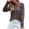 thumbnail image 1 of Birdeem Mode Chandail-Over à Manches Longues pour Femmes Automne Hiver Twists Tricoté, 1 of 1