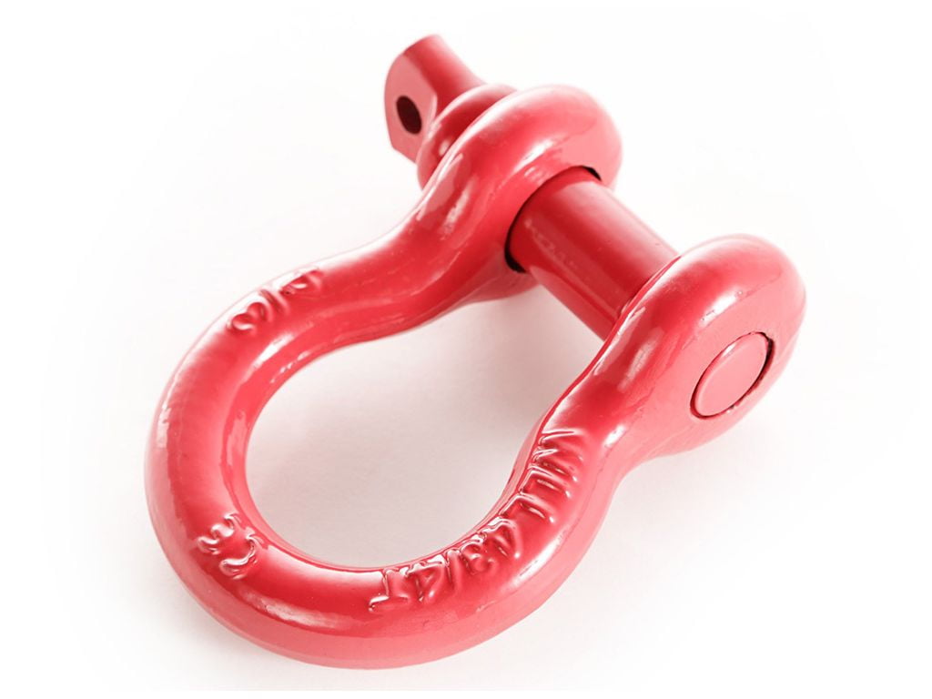 Rugged Ridge by RealTruck D-Ring Shackle Kit | 7/8", Red, Steel, Pair | 11235.13