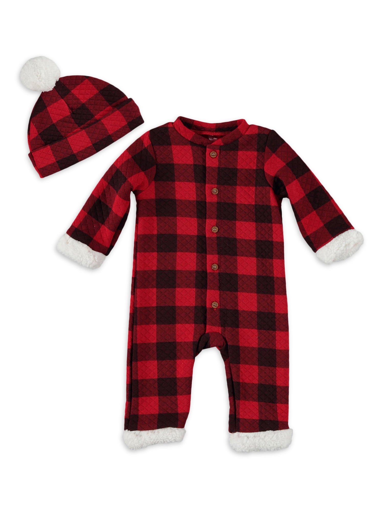 New Blue Plaid Baby boy or girl Light weight fabric Romper size 12-18 months 
