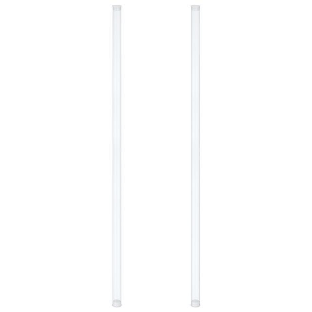 Uxcell Clear Rigid Tube Plastic Tubing with End Caps, 500mm Length, 12mmx13mm