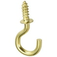 thumbnail image 5 of Ganchos de ojo de tornillo pequeños Uxcell de 1.1" con tornillos autorroscantes de acero al carbono dorado 50 piezas, 5 of 5