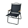 thumbnail image 2 of Silla plegable portátil Sunnimix Silla de playa baja para acampar negro L grande, 2 of 8