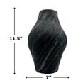 thumbnail image 2 of Bergamo Art 12 Inch Tall Modern Black Ceramic Vase in Black, 2 of 4