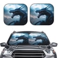 thumbnail image 2 of Sikiie Blue Thunder Storm Dragon Print Foldable Car Windshield Sun Visor, Car Window Sunshade Suitable for Sedan, SUV and Truck Car Accessories-Small, 2 of 6