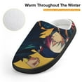 thumbnail image 4 of Izuku Midoriya Deku My Hero Academia Kid's Cotton Slippers Winter Warm Soft Plush Slippers with Rubber Sole Non-Slip Indoor Outdoor Slip on Shoes Fluffy House Slippers For Boys Girls Teen, 4 of 8