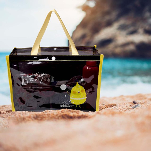 Bolsa de almacenamiento resistente al agua, bolsa de playa plegable, bolso de hombro versátil, bolsa de viaje espaciosa, organizador para deportes , negro