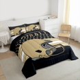 thumbnail image 3 of Castle Fairy Football Print Boy Full Size Comforter Sets 3-Piece,Sport Rugby Bedding Comforter Set,USA Flag Lightweight Bedding Sets,Breathable Home Decor,Reversible, 3 of 8
