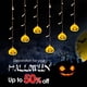 thumbnail image 5 of Guirnalda de luces LED de calabaza para Halloween, 3,5 M, 96LED, cortina de luces LED de calabaza naranja para decoración navideña de jardín al aire libre, 5 of 8