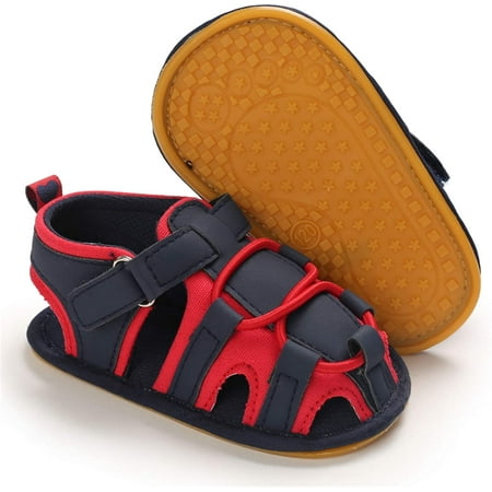 

Baby Boys Girls Sandals Premium Infant Summer Outdoor Shoes PU Lightweight Soft Anti-Slip Sole Toddler Prewalker