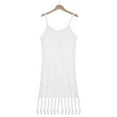 thumbnail image 5 of Besolor Women's Swimsuit Crochet Cover Up V Neck Knit Hollow out Bathing Suit Swimwear Sleeveless Tassel Beach Dress, 5 of 8