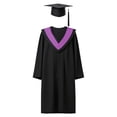 thumbnail image 4 of FYEGRE Elegant Graduation Gown Doctoral Commencement Attire Matching Cap Tassel Ensemble For Formal Purple M, 4 of 4
