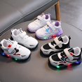 thumbnail image 4 of B91xZ Girls Sneakers Boys Baby Luminous Children Sport Light Shoes Kids Bling Girls Baby Shoes Toddler Running Shoes (Purple,11.5), 4 of 7