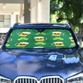 thumbnail image 4 of ALAZA Skull and Clover Windshield Sun Shade Car Foldable Sun Visor Block UV Rays Protector 55"x27.6", 4 of 8