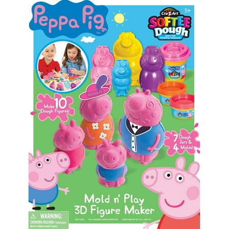 Cra-Z-Art Peppa Pig Softee Dough Figure Maker (Large) Action (Best Dough Maker In India)