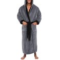 thumbnail image 1 of Bata de baño larga con capucha y forro polar para hombre, 1 of 3