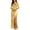 Gold, variant on Smsaxvxz Women's Cowl Neck Satin Maxi Dress Long Sleeve High Slit Formal Evening Gown for Wedding Guest Bridesmaid Party Rose Gold L