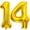 Gold 14, variant on NCQ 40 Inch Gold 26 Number Balloons Giant Jumbo Huge 26 or 62 Foil Mylar Helium Number Digital Balloons Gold Birthday Mylar Digital Balloons 26th or 62th Birthday Anniversary Events Party Decorations