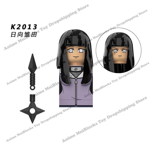 Bloques de construcción de Naruto Sasuke Kakashi Akatsuki para niños, Mini figuras de acción de dibujos animados de Anime, juguetes de montaje de cabezas, regalos de cumpleaños qym unisex