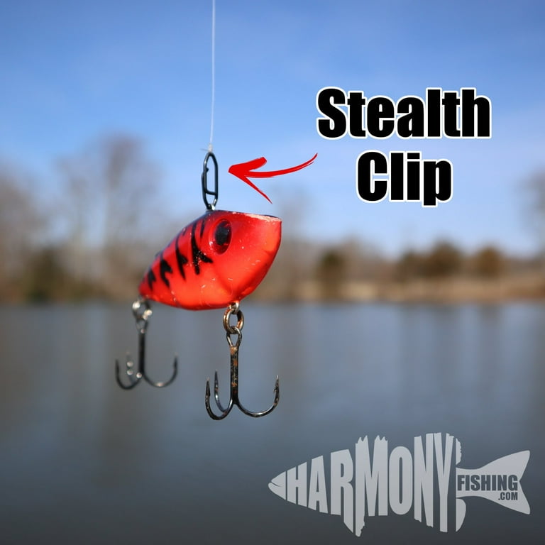 Harmony Fishing Stealth Clips 25 Pack [Black Stainless] 15mm 40#Test
