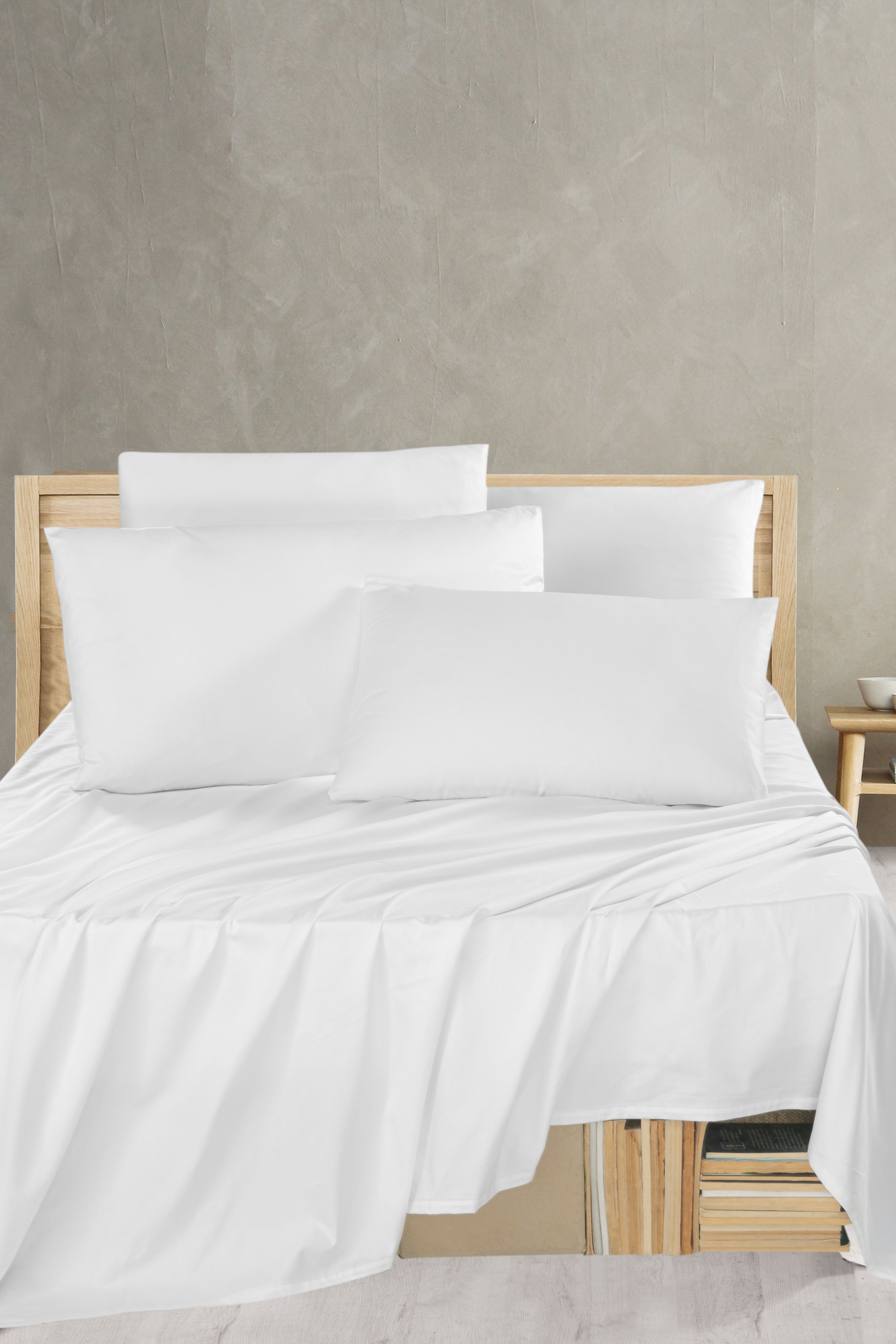 Lux Collection White Pillow Case Queen Set of two