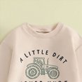 thumbnail image 6 of HCNTES Baby Boy Winter Clothes Baby Toddler Boys Fall Clothing Set 0 6 12 18 24 Months 2T 3T 4T Letter Tractor Print Long Sleeve Round Neck Tops Drawstring Pocket Long Pants 2-Piece Outfits, 6 of 6