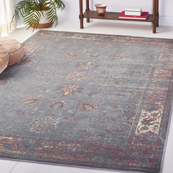 Safavieh Vintage Jaxon Bordered Area Rug, Gray/Multi, 6' x 6' Square