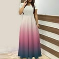 thumbnail image 2 of PuLe Summer Dress Women's Short Sleeve Maxi Dresses Casual Empire Waist Long Dress, 2 of 5