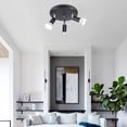 thumbnail image 2 of jesticaly 3 Way Round Plate Ceiling Cabinet Rotatable LED Light Bulbs Home Lighting Warm White Light Black White Light, 2 of 6