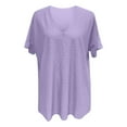thumbnail image 5 of Women Short Sleeve Shirt Elegant Tunic V Neck T Shirt Summer Casual Lightweight Mesh Top Long Sleeve Polyester Shirt Women Womens Summer Tunics Cute Tops for Women Summer Women Long Sleeve Tee Shirt, 5 of 5