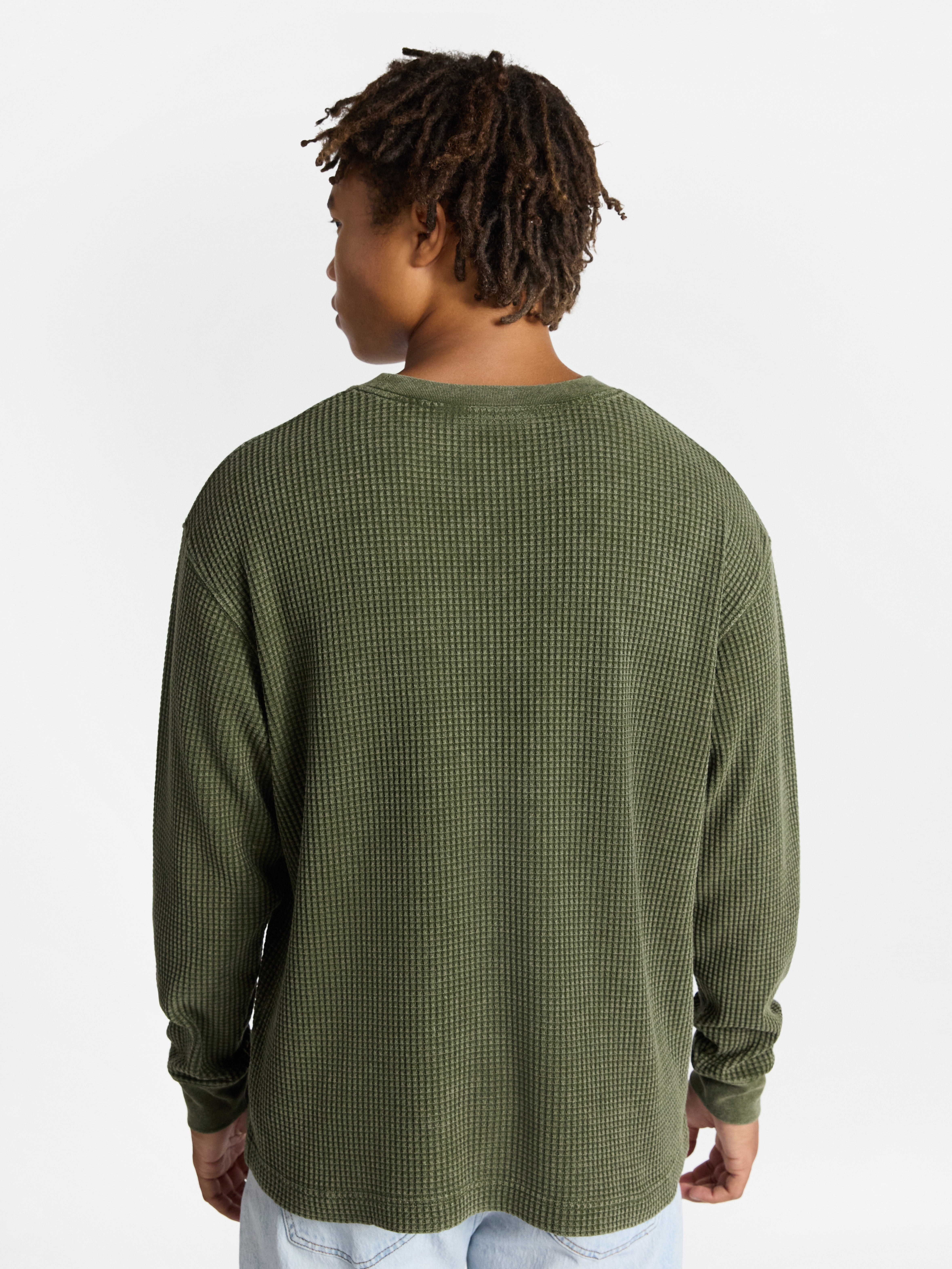 No Boundaries Thermal Tee with Long Sleeves, Men's & Big Men's