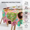 thumbnail image 5 of Donut Party Tablecloth, Birthday Table Cloth for Party Decoration, Round 60 Inch, Donut Food Themed Tablecloths for Dinner Kitchen Party Picnic, 5 of 6