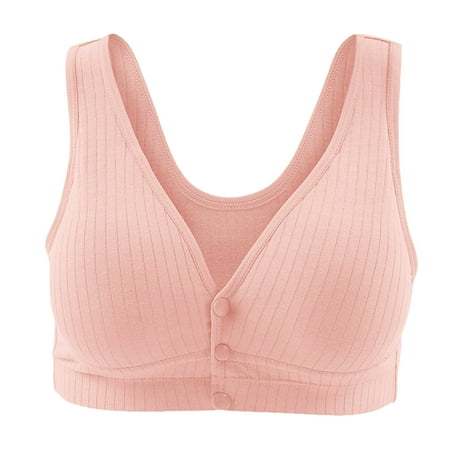 Quealent Maternity Bra Plus Size Nursing Bra Wireless Bra Women s Sleeping Maternity Bra Breastfeeding Bra (Pink M)