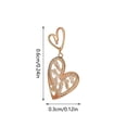 thumbnail image 3 of Daisyyozoid Boucles d'Oreilles Creuses en Forme de Cœur, Mode Luxe Léger, Vent Froid, 3 of 8
