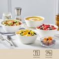 thumbnail image 3 of 35 Oz Soup  White Porcelain Set Of 4 Deep Bowl For Kitchen Large Ceramic Cereal Salad Ramen And Fruit Dishwasher &wave Safe Series Regular, 3 of 7