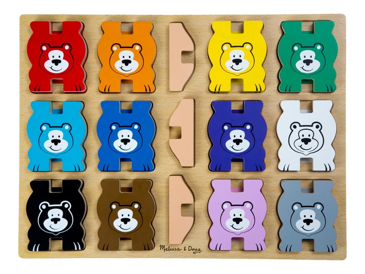melissa and doug stacking wooden chunky puzzle