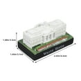 thumbnail image 2 of WHAMVOX 2pcs White House Resin Statue Mini Realistic Dc Architectural Model Desk Display Model Ideal For Home Decor, 2 of 8