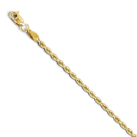 FJC Finejewelers 10k 2.9mm Bright Cut Lightweight Rope Chain Bracelet