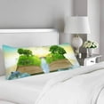 thumbnail image 2 of ABPHOTO Magic Opened Book Grass Tree Waterfall Ocean Body Pillow Covers Case Protector 20x60 inch, 2 of 2