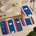 thumbnail image 6 of USA Hearts & Stars Shower Curtain Sets 4 Piece Bathroom Shower Curtain Set with Rugs Memorial Day Patriotic Waterproof Fabric Bath Curtain for Bathroom Decor Set, 6 of 8