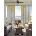 thumbnail image 4 of Yellow Grey Chrysanthemum Blackout Curtains for Bedroom, Farmhouse Botanical Floral Modern Room Darkening Window Drapes for Living Room, Thermal Insulated Grommet Curtains, 27.5x39 inch, 2 Panels, 4 of 9