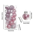 thumbnail image 3 of Christmas Tree Decorations 30ct Christmas Ball Ornaments Shatterproof Xmas Tree Hanging Balls Decorations Perfect for Halloween Decorations Holiday Wedding Christmas Decor(2.36", Pink), 3 of 6