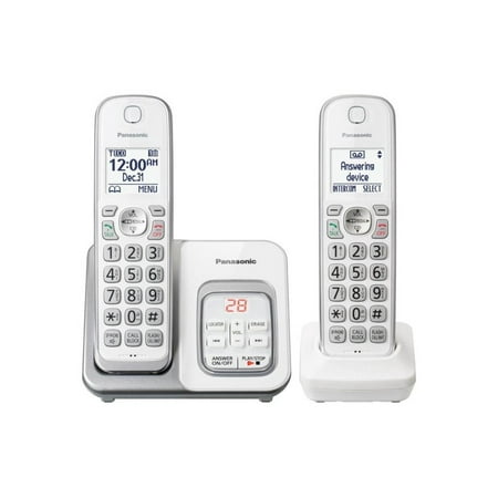 Panasonic KX-TGD532W DECT 6.0 1.93 GHz Cordless Phone - White 1 x Phone Line - 2 x Handset - Speakerphone - Answering Machine