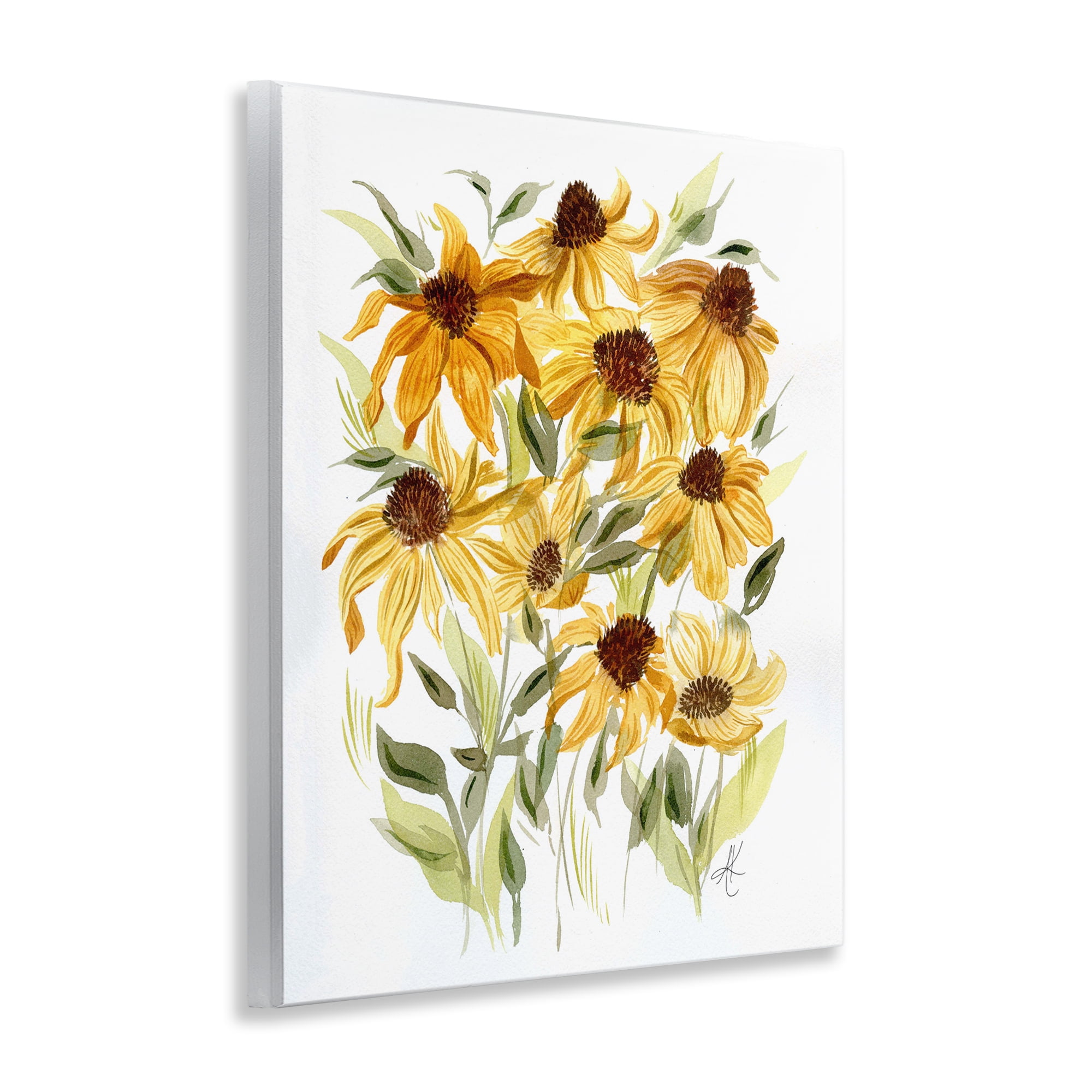 Stupell Industries Yellow Rudbeckia Florals Botanical & Floral Painting Unframed Art Print Wall Art, 11 x 14