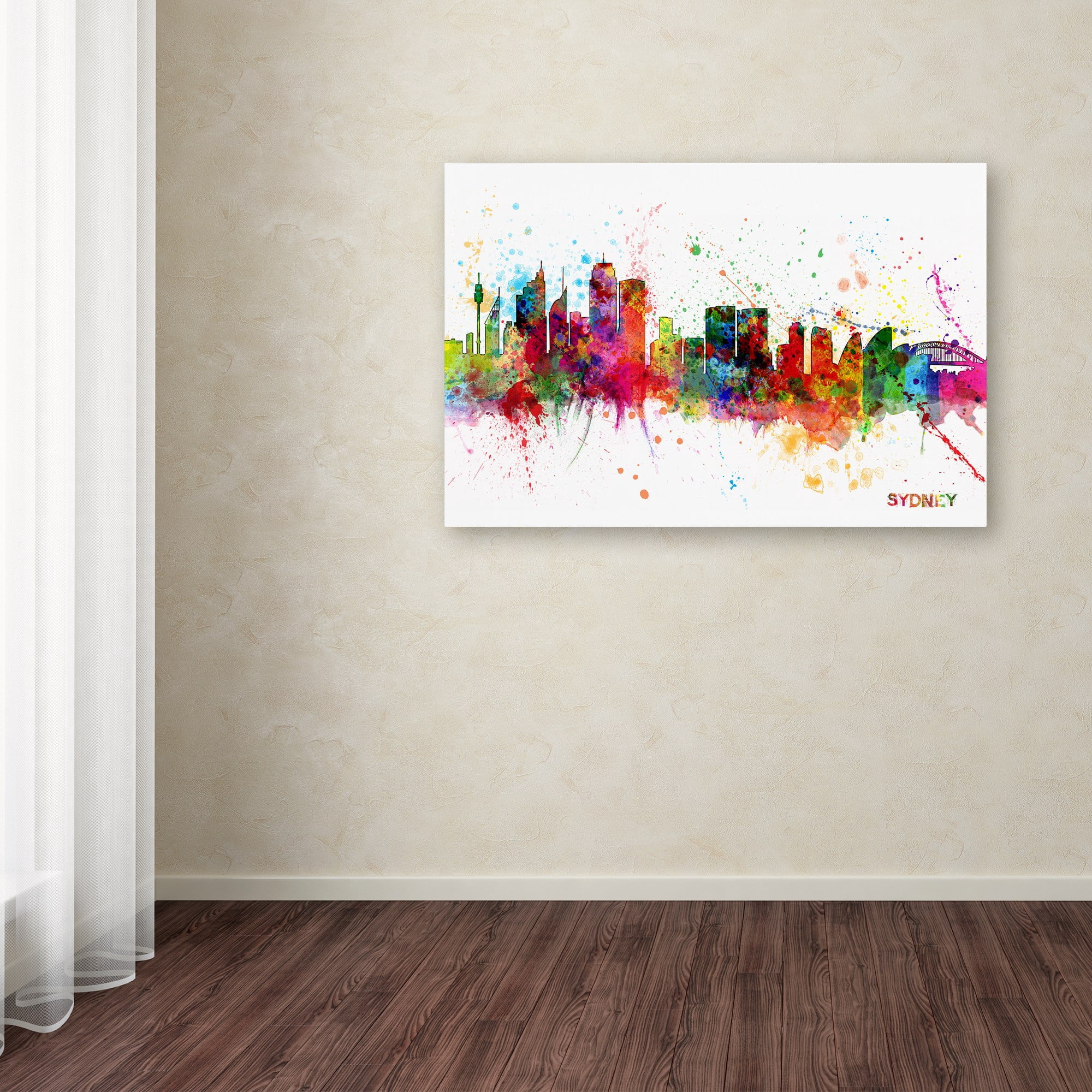 Trademark Fine Art "Sydney Australia Skyline II" Canvas Art by Michael Tompsett