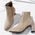 thumbnail image 4 of PEASKJP Bottes Imperméables pour Femmes, Élastiques, Confort, Bout Rond, Bottes Chelsea, Bottines Mode, A 37, 4 of 5