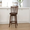 thumbnail image 5 of Hillsdale Furniture Savana Wood Bar Height Swivel Stool, Cherry, 5 of 16